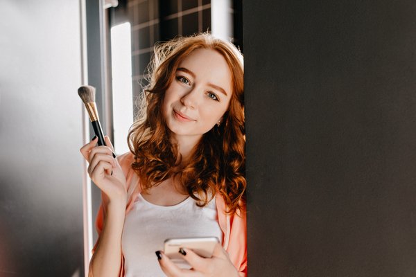 sensual female model with makeup