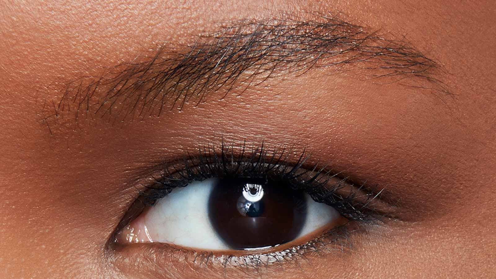 Before macro dark Maybelline brow extensions