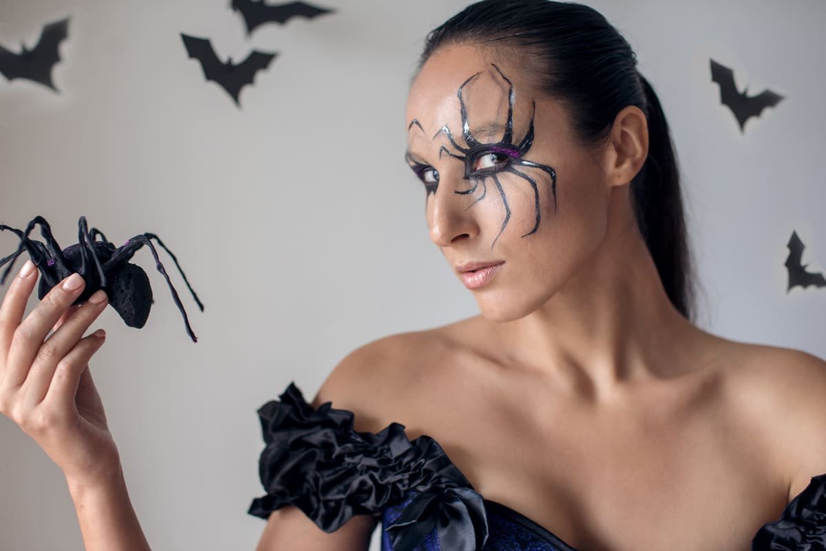 maquillaje araña halloween