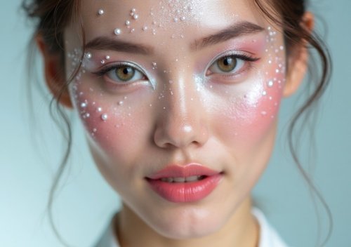 maquillaje con perlas