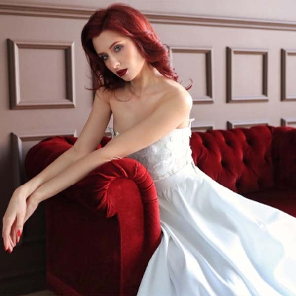 maquillaje vestido blanco